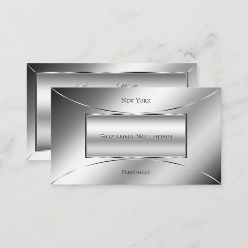 Luxe Glam Silver Modern Glamour Decor Professional Business Card