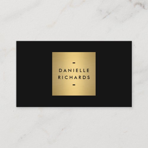 Luxe Glamour Black and Gold Business Card