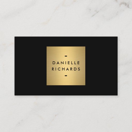 Customizable Luxe Glamour Black and Gold Business Card