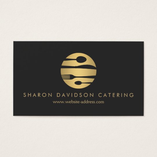 Luxe Gold And Black Catering Restaurant Chef Business