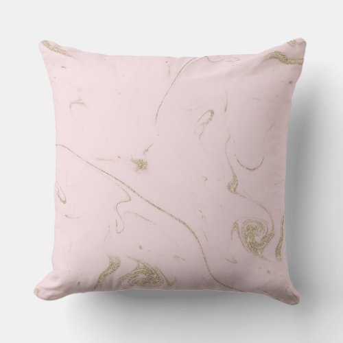 Luxe gold and blush marble image throw pillow