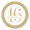 Luxe Gold Glitter Birthday Favor Sticker Label