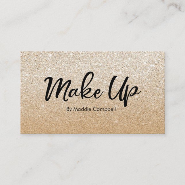 Luxe Gold Glitter business card (Front)