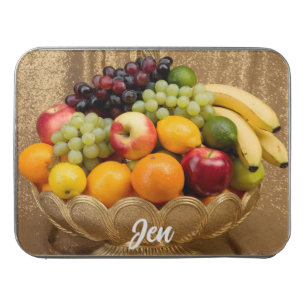 Luxe Gold Glitter Fruit Basket Acrylic Puzzle
