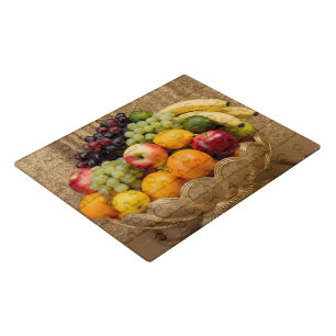 Luxe Gold Glitter Fruit Basket Acrylic Puzzle