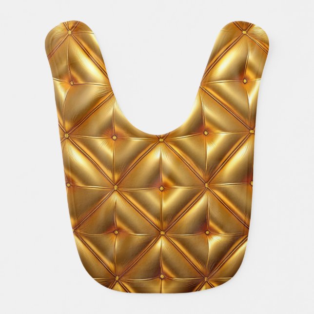 Luxe Gold Pattern  Baby Bib (Front)
