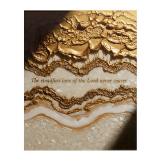Luxe Gold & Pearl Scripture Art, Christian Wall Ar Acrylic Print