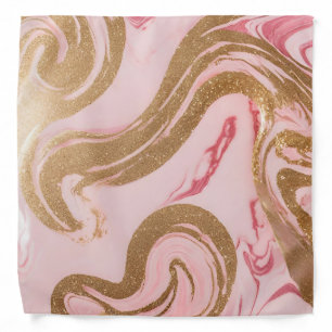 Luxe Gold Pink Adult 22" x 22" Bandana