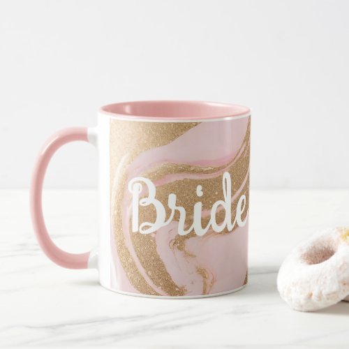 Luxe Gold Pink Bride AI Art Combo Mug