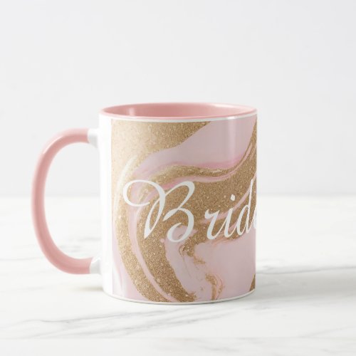 Luxe Gold Pink Bride Combo Mug