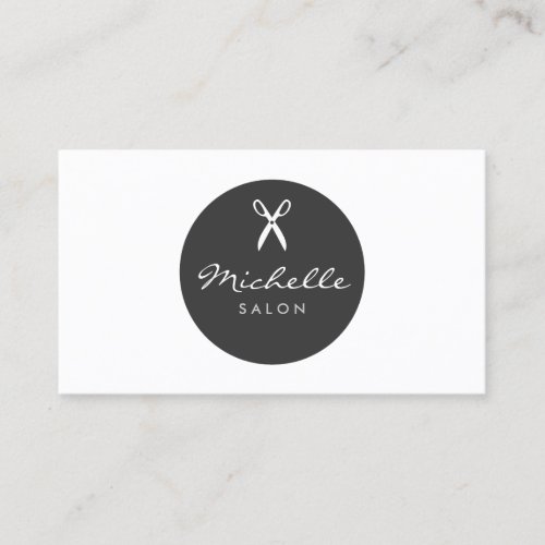 LUXE HAIR SALON SCISSORS B&amp;W Business Card