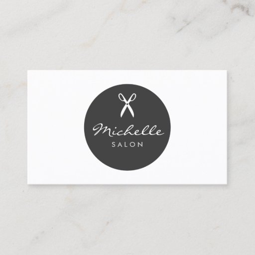 Customizable LUXE HAIR SALON SCISSORS B&amp;W Business Card