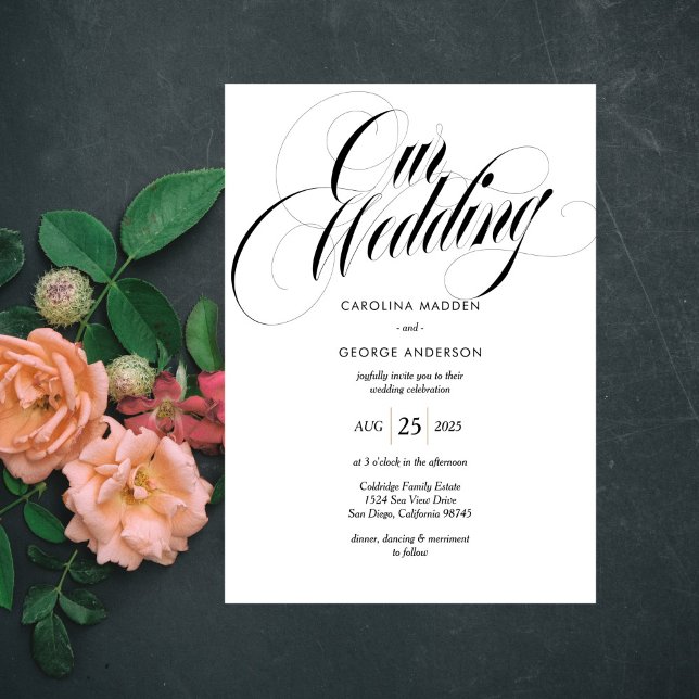 Luxe Headline Wedding Invitation (Creator Uploaded)