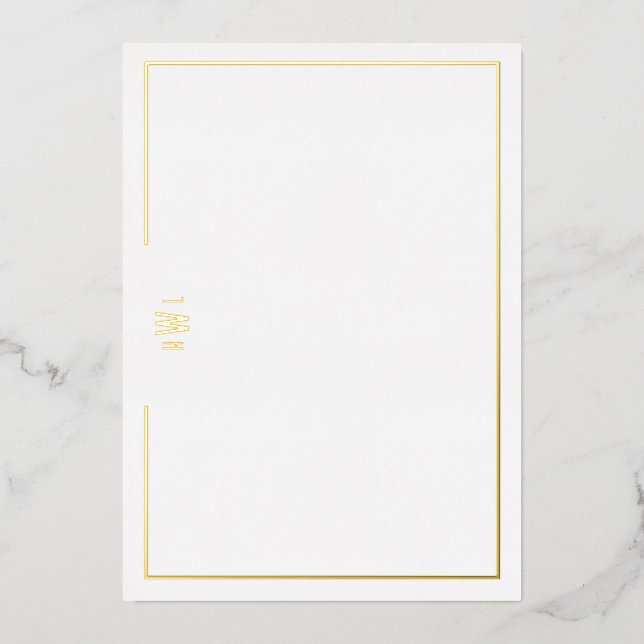 Luxe Initial Personal Stationery  Foil Invitation (Front)