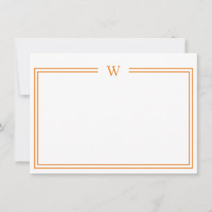 Luxe Initial Personal Stationery Yellow Note Card