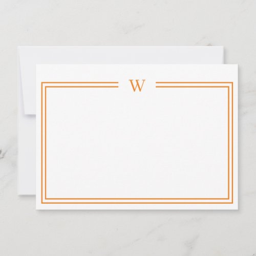 Luxe Initial Personal Stationery Yellow Note Card