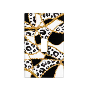 Luxe Jungle Leopard & Chain Switch Light Switch Cover