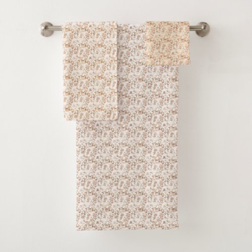 LUXE LEOPARD SPOT PATTERNED BATHROOM TOWEL SET