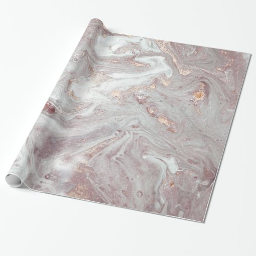 LUXE LILAC ROSE GOLD MARBLE WRAPPING PAPER 