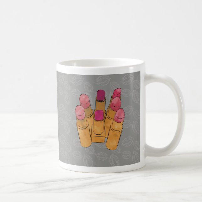 Luxe Lipstick Kiss Coffee Mug (Right)