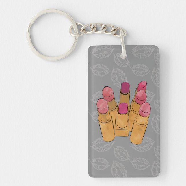 Luxe Lipstick Kiss Keychain (Front)