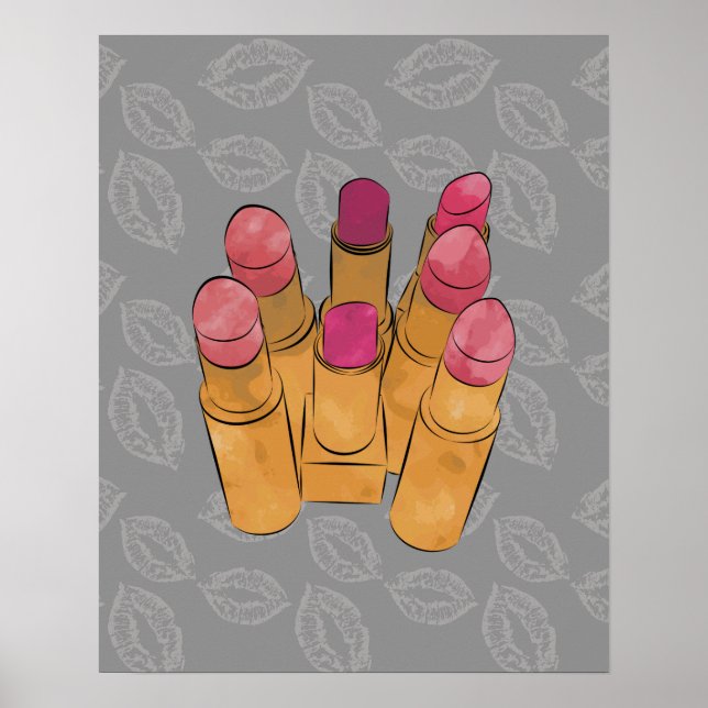 Luxe Lipstick Kiss Poster (Front)