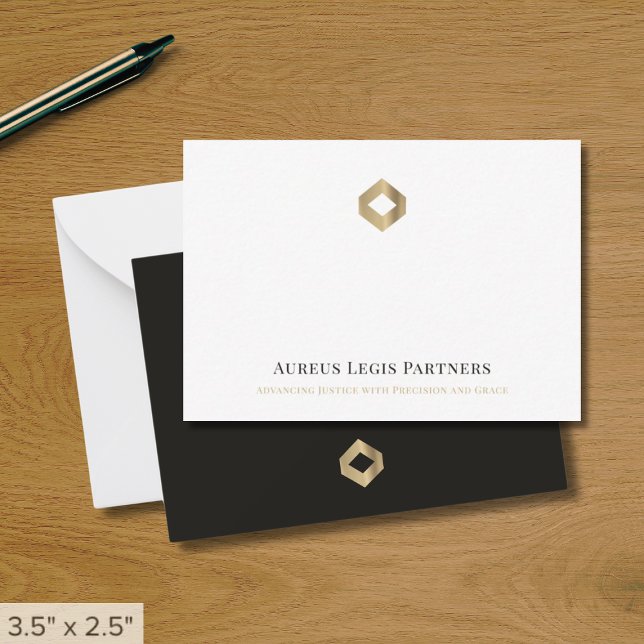 Luxe Logo Business Note Card (Creator Uploaded)