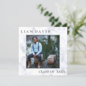 Luxe Marble Christian Graduation Invitation (Standing Front)