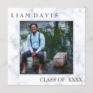 Luxe Marble Christian Graduation Invitation