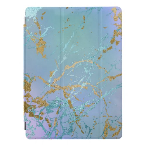 Luxe Marble  Elegant Dusty Muted Jewel Tones Gold iPad Pro Cover