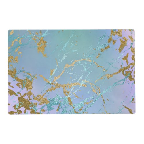 Luxe Marble  Elegant Dusty Muted Jewel Tones Gold Placemat