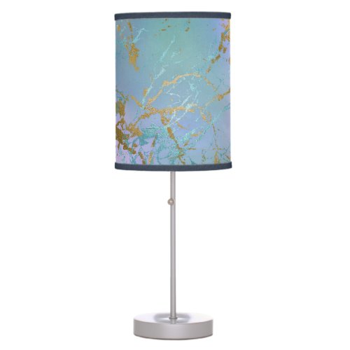 Luxe Marble  Elegant Dusty Muted Jewel Tones Gold Table Lamp