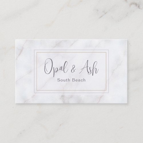 Luxe Marble Geometric Business Card