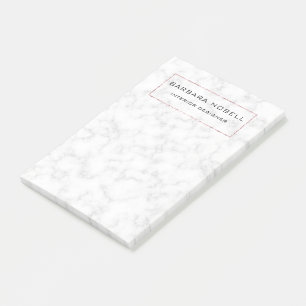 Luxe Marble Luxury Rose Gold Designer Post-it Notes