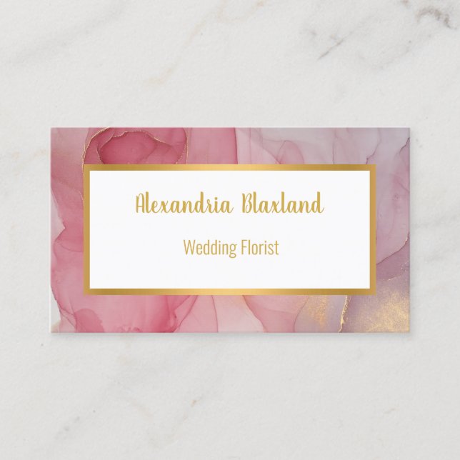 LUXE MARBLE ROSE BUSINESS CARD (Front)