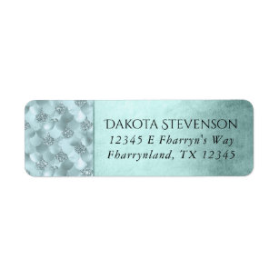 Tiffany Aqua Blue Return Address Labels | Zazzle