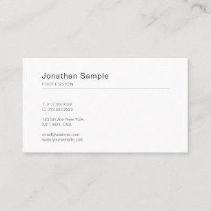 Luxe Modern Chic Design Minimalistic Plain Trendy Business Card