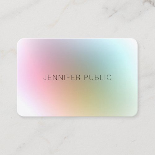 Luxe Modern Colorful Elegant Professional Template Business Card