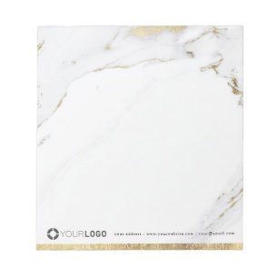 Luxe modern gold marble personalized Stationery Notepad