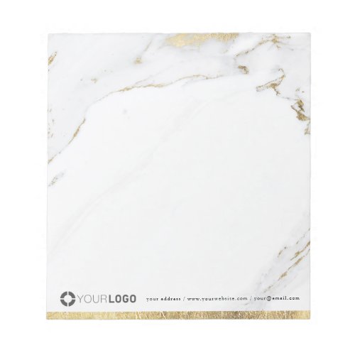 Luxe modern gold marble personalized Stationery Notepad