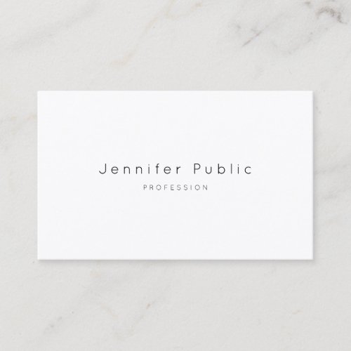 Luxe Modern Minimalistic Professional Elegant Top Business Card