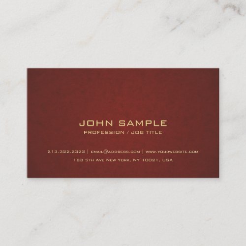 Luxe Modern Professional Elegant Color Thick Business Card