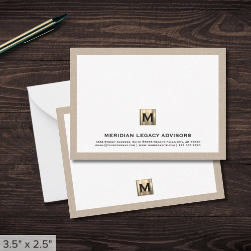 Luxe Monogram Note Card