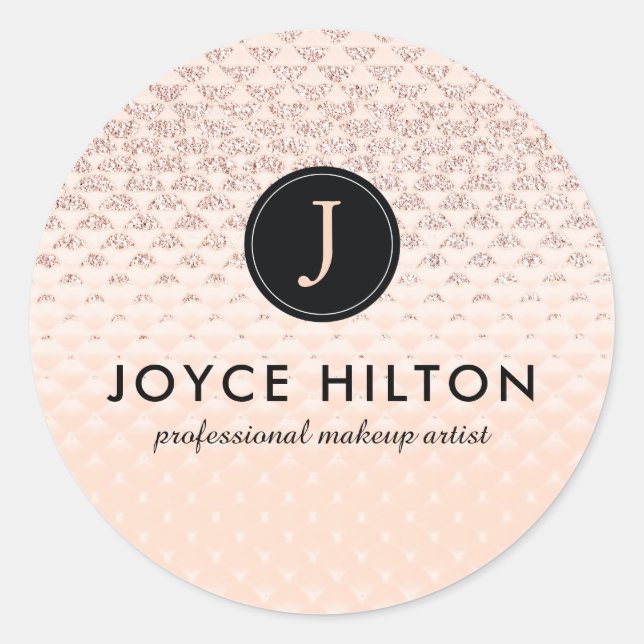 Luxe Monogram Rose Gold Stickers (Front)