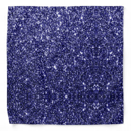 Luxe Navy Blue Metallic Glitter Party Bandana