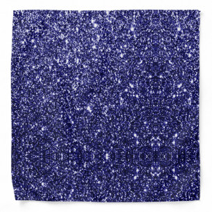 Luxe Navy Blue Metallic Glitter Party Bandana
