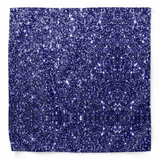 Luxe Navy Blue Metallic Glitter Party Bandana
