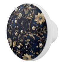 Luxe Navy Gold Floral
