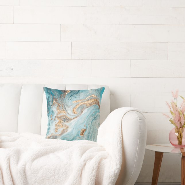 LUXE OCEAN SPLASH MARBLE CUSHION (Couch)