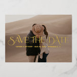 Luxe Overlay FOIL Wedding Save The Date Card<br><div class="desc">Modern and stylish save the date card to get your guests ready to celebrate. Designed by Berry Berry Sweet (www.berryberrysweet.com). Visit our website for modern and stylish invitations,  announcements,  and personalized gifts.</div>